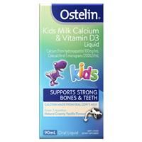 Ostelin Kids Milk Calcium & Vitamin D3 Liquid – Calcium & Vitamin D for Children – 90mL