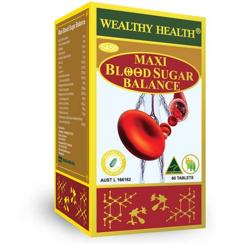 wealthy health maxi blood sugar balance 60 tablets