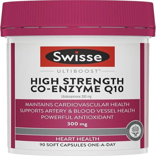 Swisse Ultiboost High Strength Co-Enzyme Q10 - Supports Heart Health & Energy Production - 90 Capsules