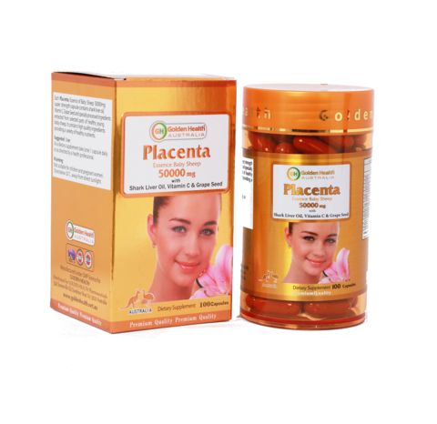 Golden Health Placenta 50000mg (100 CAPSULES)