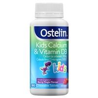 Ostelin Kids Calcium & Vitamin D3 - Calcium & Vitamin D for Children - 90 Chewable Tablets