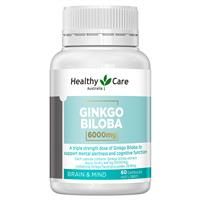 Healthy Care Ginkgo Biloba 6000mg 60 Capsules